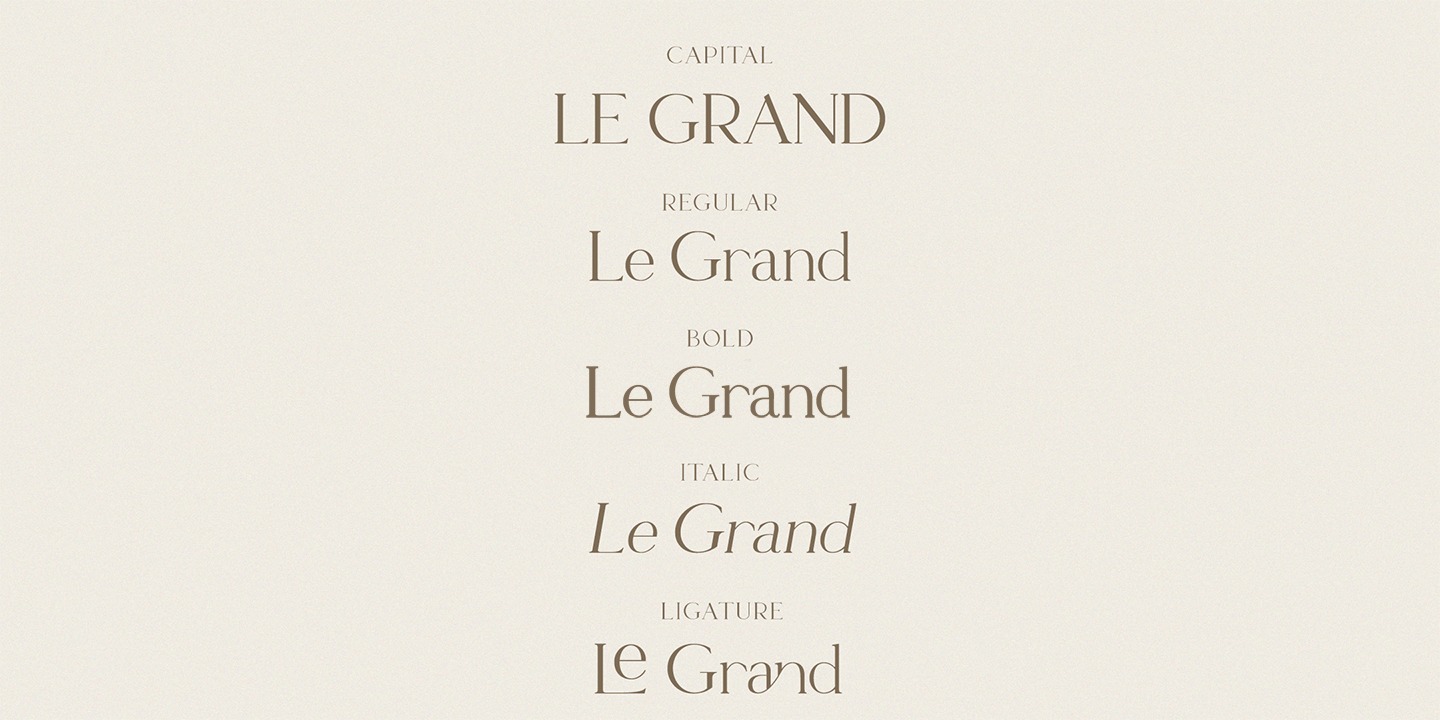 Beispiel einer Le Grand-Schriftart #8